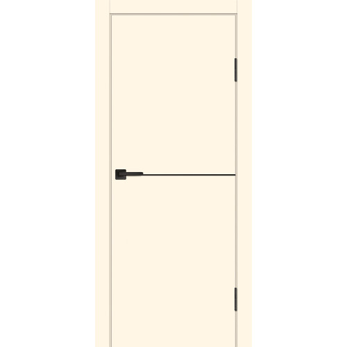 дверь p-19 al черный молдинг магнолия глухое с молдингом